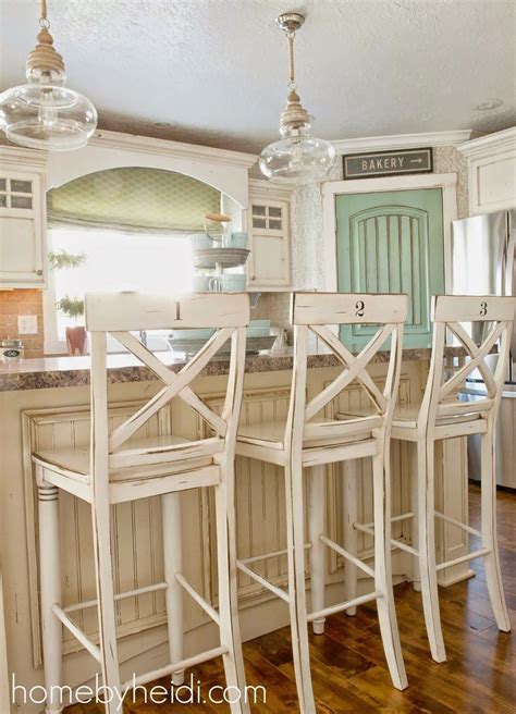 Updated Kitchen Homebyheidi Kitchen Stools Painted Bar Stools