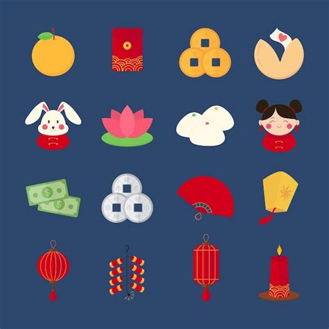 Premium Vector Chinese New Year Icon Decoration Vector Arts Cute