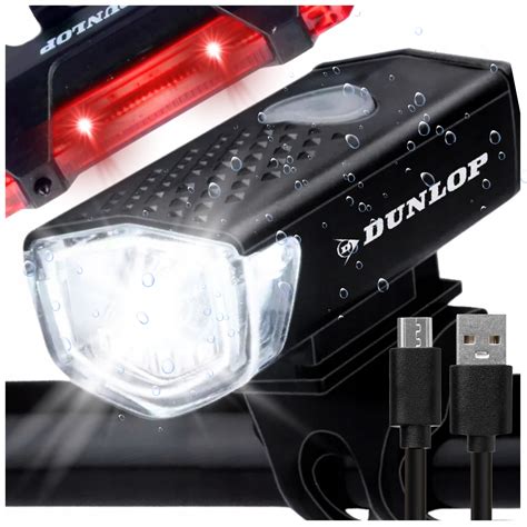 Lampki Rowerowe Led Prz D Ty Zestaw Usb O Wietlenie Wiat O Dunlop