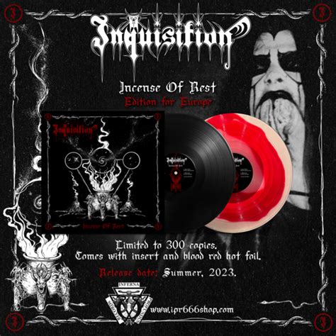 Inquisition Incense Of Rest” Lp Negro Inferna Profundus Rec