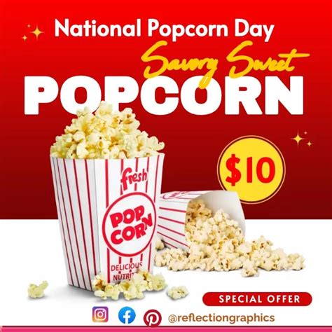 National Popcorn Day Template Postermywall