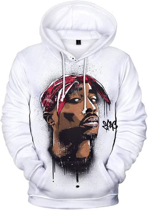 CCEE Hip Hop Rap 2Pac Sweat À Capuche pour Hommes Et Femmes Tupac Mode