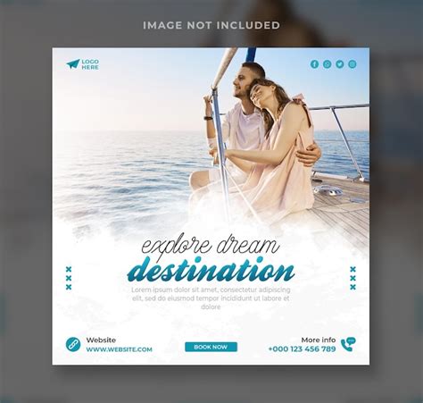 Premium PSD Travel And Tour Agency Promotion Social Media Post Banner