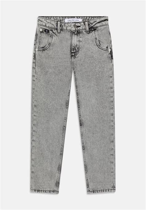 Calvin Klein Jeans Barrel Jeans Straight Leg Stone Light Grey Black Denim Zalando De