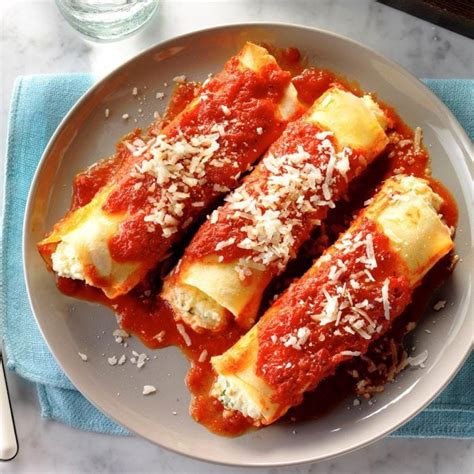 Homemade Manicotti Recipe Taste Of Home