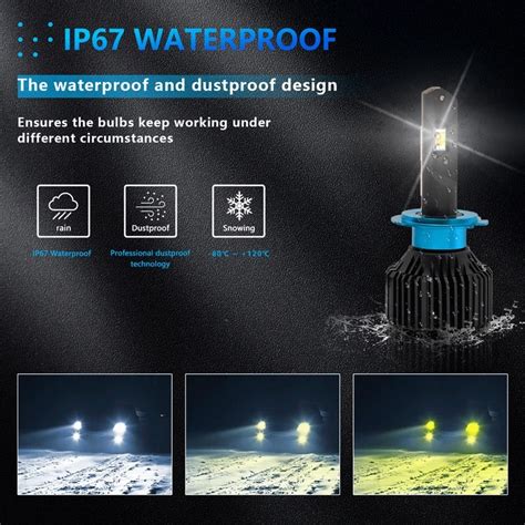 H Led Headlight Bulbs Ip Waterproof Car Led Headlight Bulbs K