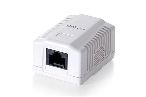 UTP CAT 5E Pojedyncze Gniazdo Sieciowe 1x Rj45 RJ 45 Natynkowe