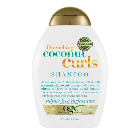 Ogx Quenching Coconut Curls Moisturizing Daily Shampoo With Honey 13 Fl Oz