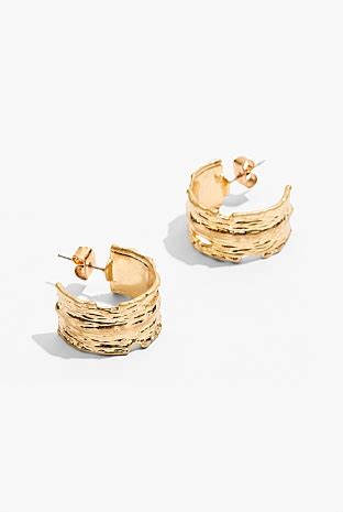 Gold Mia Hoop Earring Earrings Country Road