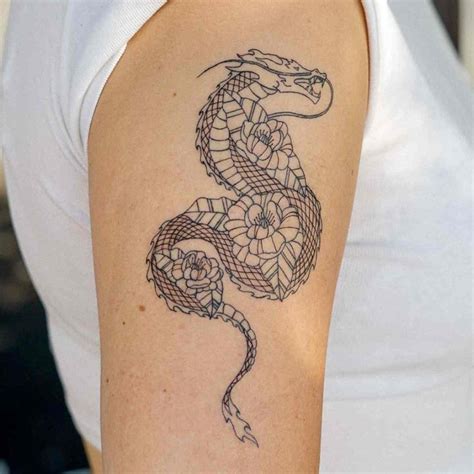 Japanese Dragon Outline Tattoo