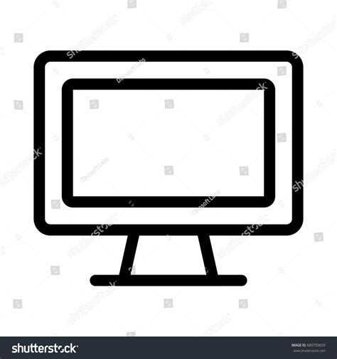 Led Screen Icon Stock Vector Royalty Free 680759659 Shutterstock