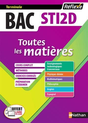 Sciences technologies de l industrie et du développement durable Bac