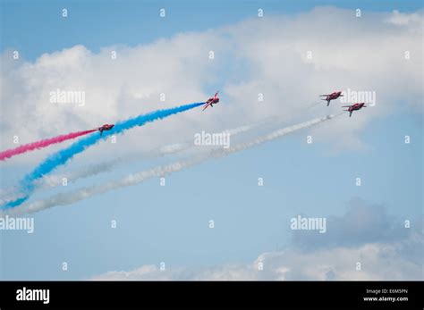 The Royal Air Force Display Team The Red Arrows Dawlish Air Show Stock