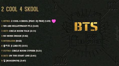 Bts First Debut Album Cool Skool Youtube