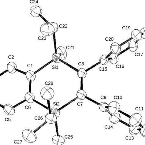 Ortep Diagram Of The Molecular Structure Of 2a In The Crystal Download Scientific Diagram