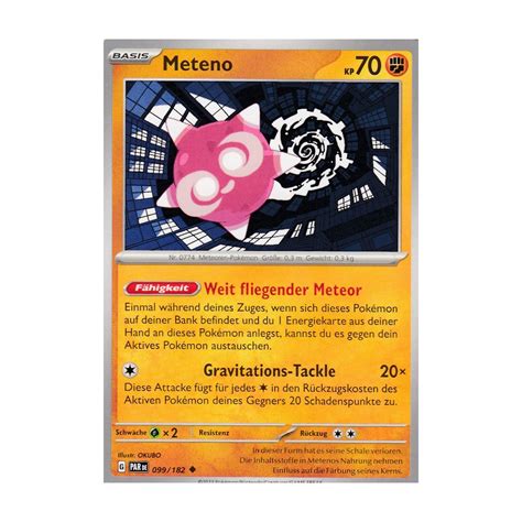 Meteno 099 182 Paradoxrift Pokemon Karte günstig kaufen