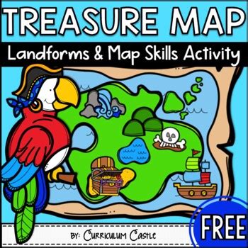 FREE Treasure Map: Landforms & Map Skills Activity - CURRICULUM CASTLE