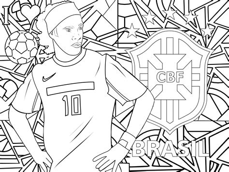 Ronaldinho Colorir Imprimir Colorironline Sketch Coloring Page Images