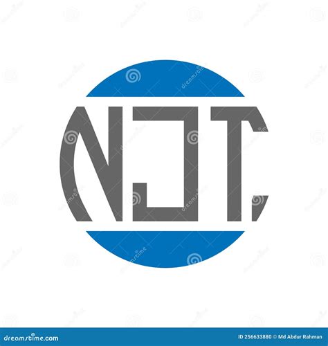 Njt Letter Logo Design On White Background Njt Creative Initials