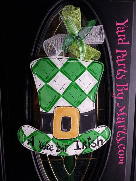 St Patricks Day Door Hanger Leprechaun Hat St Pattys Day Irish Decor