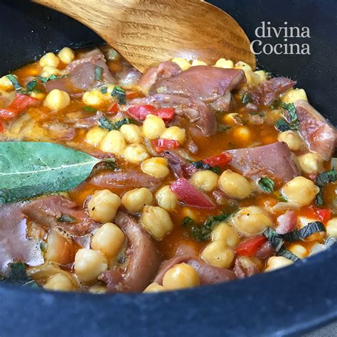 Garbanzos Con Morros Receta Tradicional Receta De Divina Cocina