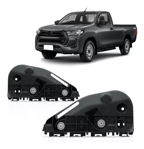 Par Suporte Guia Parachoque Dianteiro Hilux 2015 Em Diante