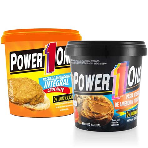 Kit 4 Pasta De Amendoim Integral Power 1 One 1kg No Shoptime