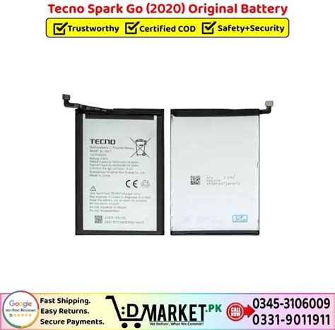 Tecno Spark Go 2020 Original Battery Price In Pakistan | Top-Notch!