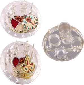 Vishu 6 Pooja Plate Swastika Thali With Ganesh Chopda And Swastika