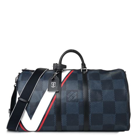 Louis Vuitton Damier Cobalt Americas Cup Regatta Keepall Bandouliere