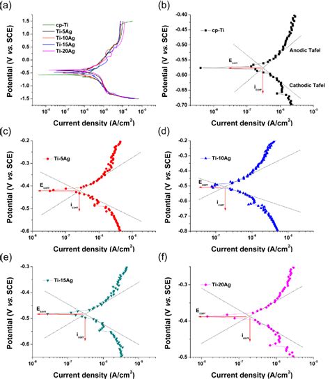 Representative Potentiodynamic Polarization Curves For The Cp Ti And