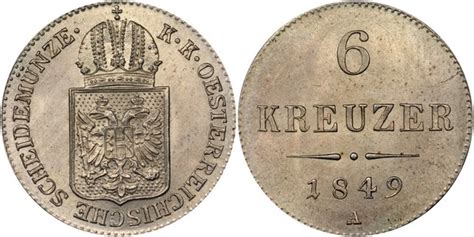 6 Kreuzer Franz Joseph I 1849 Austria Foronum