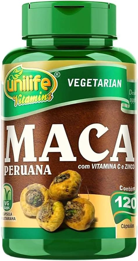 Maca Peruana Vitamina C e Zinco 120 Cápsulas Unilife Viva Bem Store