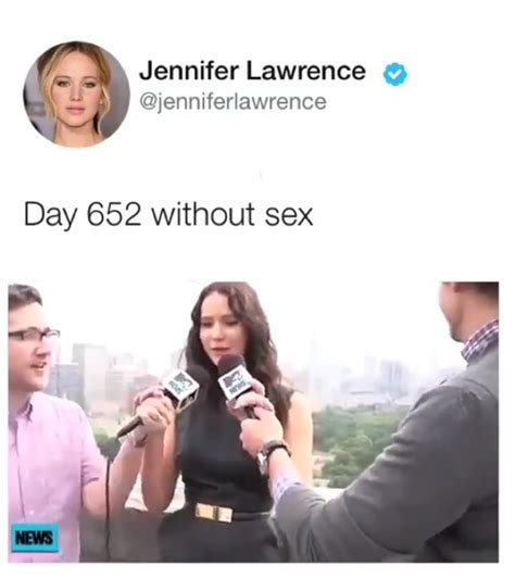 Jennifer Lawrence Double Mics Days Without Sex Know Your Meme