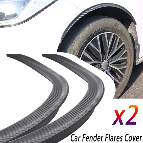 Autoxbert Pcs Carbon Fiber Wheel Fender Flares Eyebrow Arches