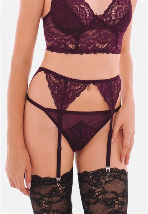 Lace Lingerie Set Burgundy Wine Etsy