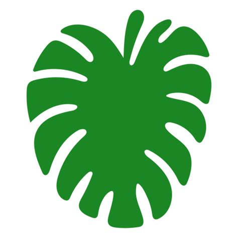 Design Png E Svg De Folha Tropical Arredondada Desenhada à Mão Para