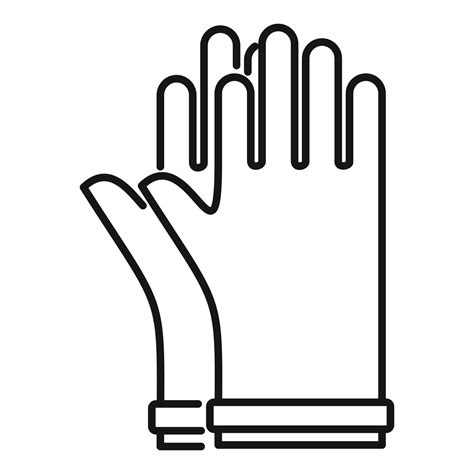 Rubber electric gloves icon, outline style 14493570 Vector Art at Vecteezy