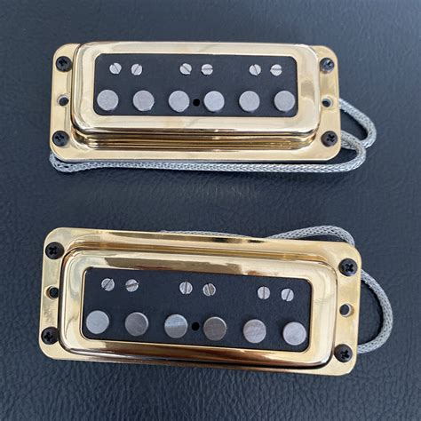 Rickenbacker Style Pickup Metal Gold Alnico Neck And Bridge Set