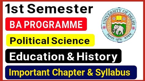 Du Sol First Semester Ba Programme Exam Syllabus 2022 College Updates