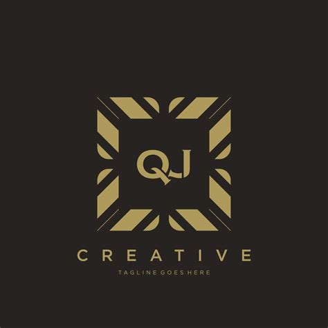 Qj Initial Letter Luxury Ornament Monogram Logo Template Vector