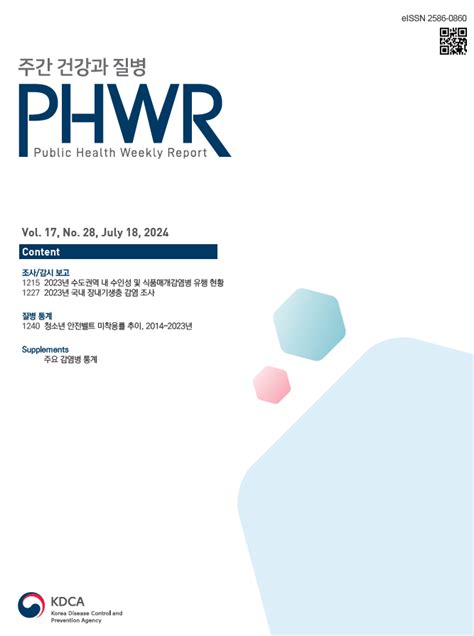 주간 건강과 질병 제17권 제28호 주간건강과질병 간행물 간행물·통계 질병관리청