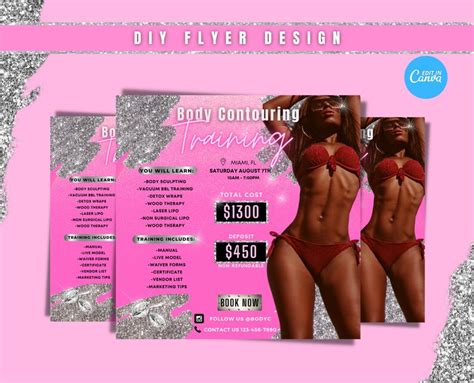 DIY Body Contouring Training Flyer Body Contouring Class Etsy