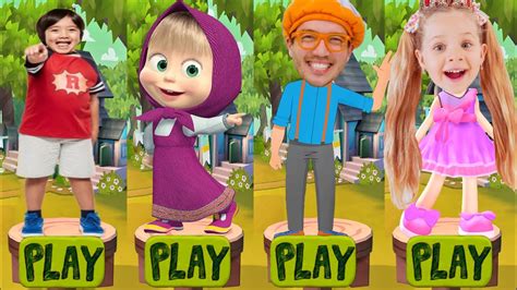 Tag With Ryan Vs Princess Masha Escape Vs Blippi Adventure Run Vs Love