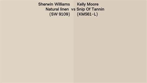 Sherwin Williams Natural Linen SW 9109 Vs Kelly Moore Snip Of Tannin