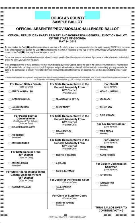Douglas County Ballot 2025 Reina Charleen