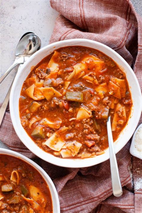 Easy Lasagna Soup Erin Lives Whole