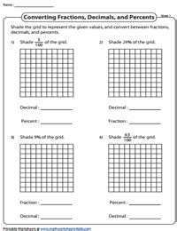 Fraction To Decimal Percentage Conversion Tables Elcho Table