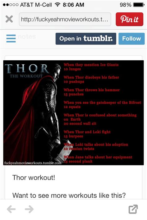 Thor Workout Movie Workout Movie Workouts Health And Fitness