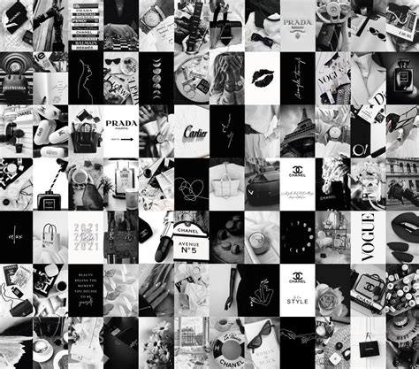 100pcs Black White Collage Kit Aesthetic Classy Photo Wall Etsy